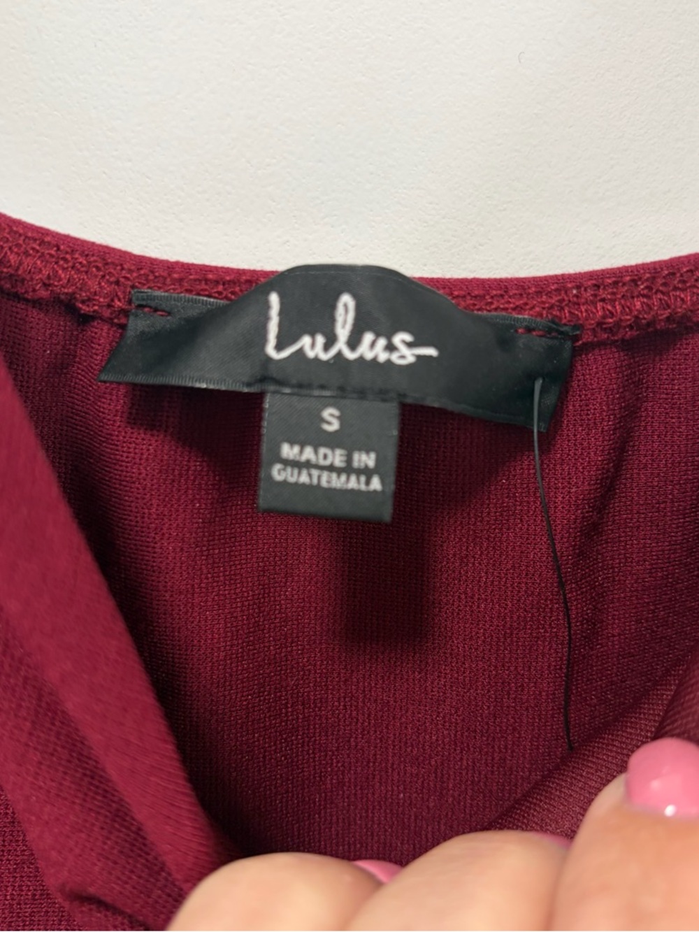 Lulus Stun Like Me NWT‎ size Small Wine Red Bodycon Trumpet Hem Midi Dress - Picture 6 of 12